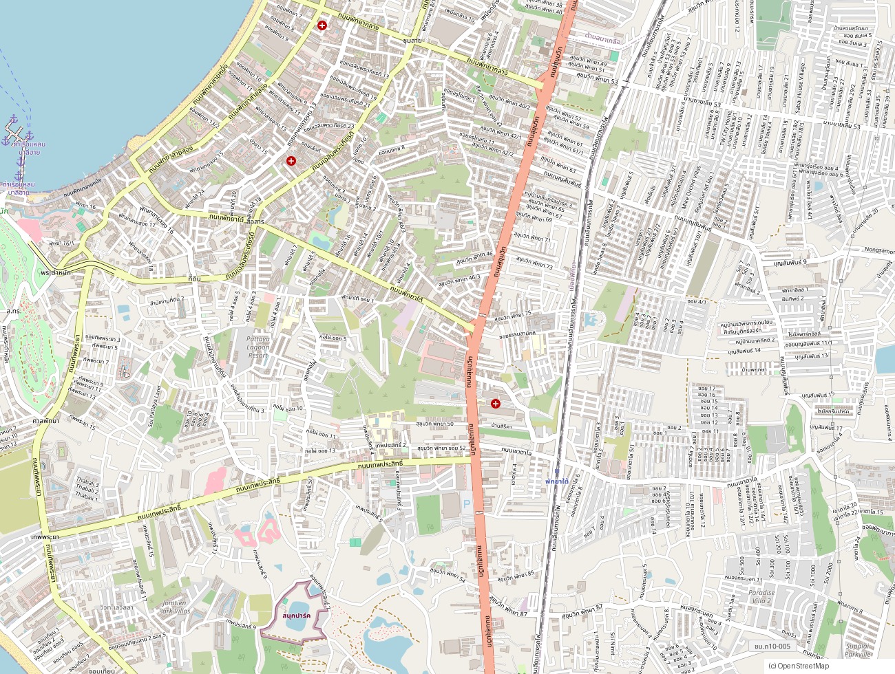 파타야 수수어학원 위치 지도